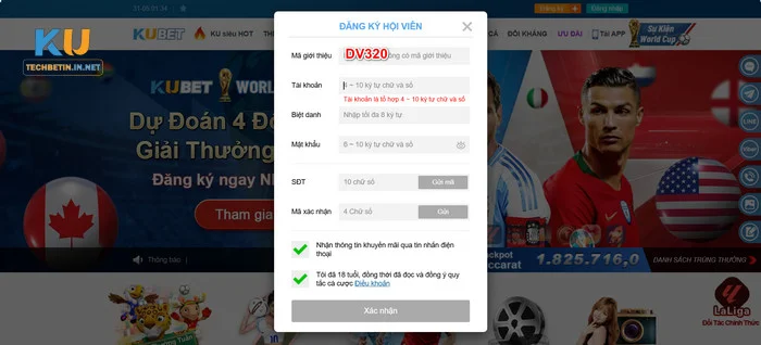 Đăng Ký Kubet77 Đăng ký ID cược trên PC thì nhanh gọn và dễ dàng.