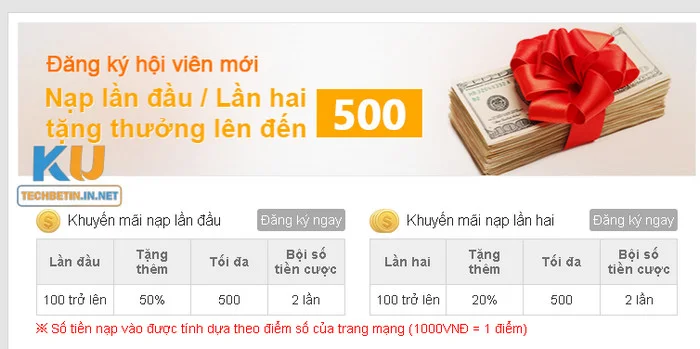 Khuyến Mãi Kubet77 Gói ưu đãi nạp đầu và nạp lần 2 tại sàn cực có giá trị cực lớn.