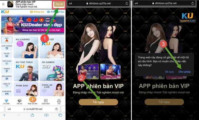Tải Kubet77 Tải APP về iOS có nhiều thao tác khá phức tạp.
